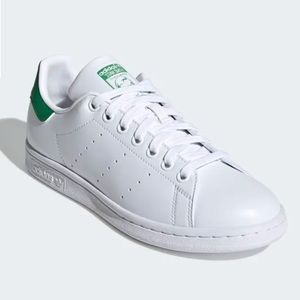 Adidas Stan Smith Shoes, Size 6.5 W Womens, Cloud White / Green / Cloud White